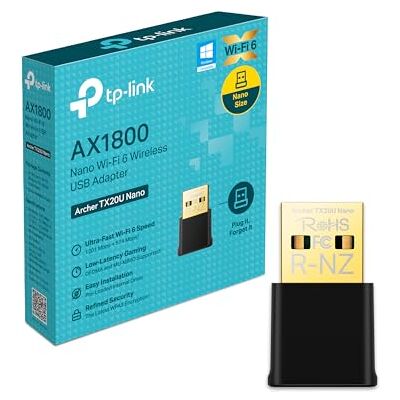 TP-Link Archer TX20U Nano Adaptador WiFi USB, AX1800, 1201 Mbps, WiFi 6 TP-Link Archer TX20U Nano Adaptador WiFi USB, AX1800, 1201 Mbps, WiFi 6