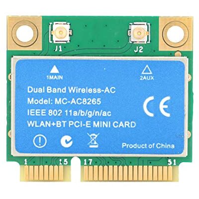 VBESTLIFE Tarjeta Mini PCI-E, Tarjeta de Red inalámbrica de Banda Dual 1200M 2.4GHz / 5GHz, para Chip Intel 8265, Soporte 802.11a / b/g/n/AC VBESTLIFE Tarjeta Mini PCI-E, Tarjeta de Red inalámbrica de Banda Dual 1200M 2.4GHz / 5GHz, para Chip Intel 8265, Soporte 802.11a / b/g/n/AC