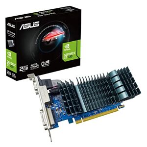 Asus GeForce GT 730 - Tarjeta gráfica (PCIe 2.0, 2GB DDR3, refrigeración pasiva, tecnología Auto-Extreme, GPU Tweak II)