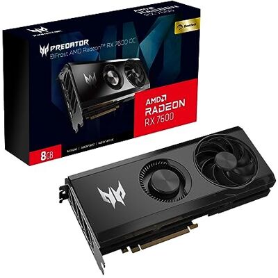 Acer Predator BiFrost AMD Radeon RX 7600 OC 8GB GDDR6, HDMI, 3X DP Acer Predator BiFrost AMD Radeon RX 7600 OC 8GB GDDR6, HDMI, 3X DP