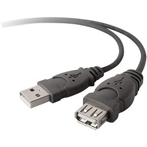 Belkin F3U134R3M - Cable USB (3 Metros, USB A/USB A), Negro