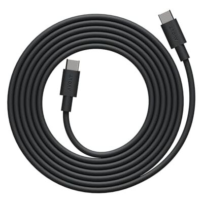 Avolt Cable 1 Cable USB C Carga Rápida Silicona, USB C a USB C, 100W, 2m Cable de silicona suave negro, 2 m. Carga rápida 100W Power Delivery para móvil, tableta y portátil Avolt Cable 1 Cable USB C Carga Rápida Silicona, USB C a USB C, 100W, 2m Cable de silicona suave negro, 2 m. Carga rápida 100W Power Delivery para móvil, tableta y portátil