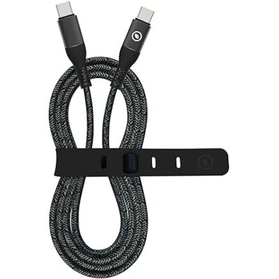 Muvit for change cable Tipo C a Tipo C 5A/100W 1.2m resistente negro Muvit for change cable Tipo C a Tipo C 5A/100W 1.2m resistente negro