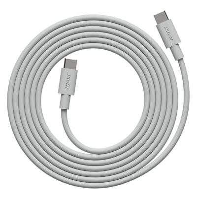 Avolt Cable 1 Cable USB C a USB C 2 Metros, Silicona Flexible, 100W Cable USB-C gris, 2 m. Silicona suave y flexible, carga rápida 100W para móvil, tableta y portátil Avolt Cable 1 Cable USB C a USB C 2 Metros, Silicona Flexible, 100W Cable USB-C gris, 2 m. Silicona suave y flexible, carga rápida 100W para móvil, tableta y portátil