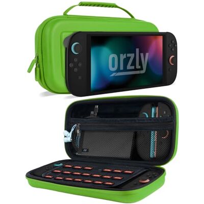 Orzly Funda de Transporte para Consola Nintendo Switch 2 2025 de 7.9 Pulgadas, Funda rígida con Almacenamiento Inteligente para Accesorios y Bolsillos de Juegos, Edición de Caja de Regalo Orzly Funda de Transporte para Consola Nintendo Switch 2 2025 de 7.9 Pulgadas, Funda rígida con Almacenamiento Inteligente para Accesorios y Bolsillos de Juegos, Edición de Caja de Regalo