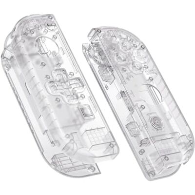 eXtremeRate Carcasa D-Pad Versión con Botones para Nintendo Switch & OLED Joycons, Cubierta Placa de Reemplazo con Herramientas No Incluye Carcasa de Consola, Transparente eXtremeRate Carcasa D-Pad Versión con Botones para Nintendo Switch & OLED Joycons, Cubierta Placa de Reemplazo con Herramientas No Incluye Carcasa de Consola, Transparente