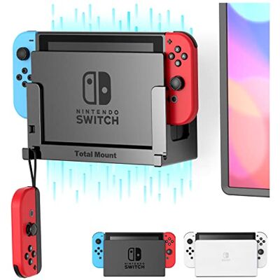 TotalMount Innovelis Soporte de Pared para la Consola Nintendo Switch (no para OLED) con gestión del Calor y Clip de Seguridad Negro TotalMount Innovelis Soporte de Pared para la Consola Nintendo Switch (no para OLED) con gestión del Calor y Clip de Seguridad Negro