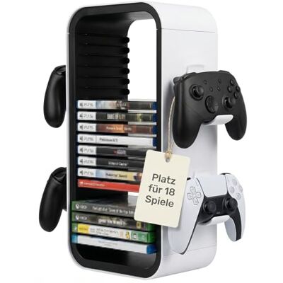 MatoSan Torre de Discos para PS5, PS4, Xbox, Nintendo Switch: Juegos, Memoria (18 Juegos), Accesorios para Consola PlayStation 5 MatoSan Torre de Discos para PS5, PS4, Xbox, Nintendo Switch: Juegos, Memoria (18 Juegos), Accesorios para Consola PlayStation 5