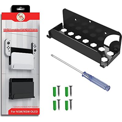 Generic Soporte de pared consola para Switch/Switch OLED, soporte de pared para mandos de juegos Organizador Colgador de pared (Negro) Generic Soporte de pared consola para Switch/Switch OLED, soporte de pared para mandos de juegos Organizador Colgador de pared (Negro)