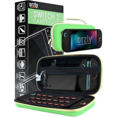 Orzly Funda de Transporte para Consola Nintendo Switch 2 2025 de 7.9 Pulgadas, Funda rígida con Almacenamiento Inteligente para Accesorios y Bolsillos de Juegos, Edición de Caja de Regalo Orzly Funda de Transporte para Consola Nintendo Switch 2 2025 de 7.9 Pulgadas, Funda rígida con Almacenamiento Inteligente para Accesorios y Bolsillos de Juegos, Edición de Caja de Regalo