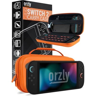 Orzly Funda de Transporte para Consola Nintendo Switch 2 2025 de 7.9 Pulgadas, Funda rígida con Almacenamiento Inteligente para Accesorios y Bolsillos de Juegos, Edición de Caja de Regalo Orzly Funda de Transporte para Consola Nintendo Switch 2 2025 de 7.9 Pulgadas, Funda rígida con Almacenamiento Inteligente para Accesorios y Bolsillos de Juegos, Edición de Caja de Regalo