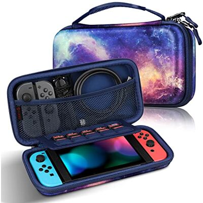 FINTIE Funda Compatible con Nintendo Switch/Switch OLED (2021) Estuche Protector de Transporte con 10 Ranuras para Tarjetas de Juego y Bolsillo para Joy-con, FINTIE Funda Compatible con Nintendo Switch/Switch OLED (2021) Estuche Protector de Transporte con 10 Ranuras para Tarjetas de Juego y Bolsillo para Joy-con,