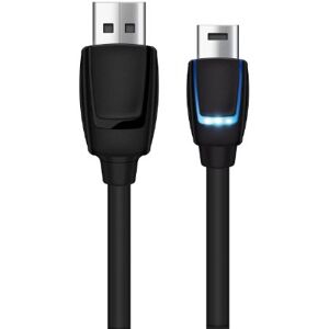 Konix Mythics Cable de carga para mando DualSense PS4 Indicador LED de nivel de batería Conexión USB Cable de 3 m Negro