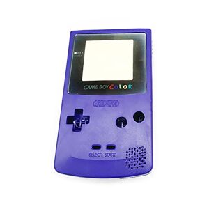 Sunvalley Carcasa Shell Reemplazo de la carcasa Color azul púrpura, para consola portátil For Nintendo Game Boy Color GBC, carcasa violeta azulada + superficie del espejo / botones / tornillos / pegatina