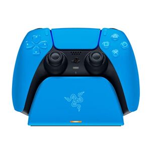 Razer Quick Charging Stand Base de carga rápida para mando inalámbrico de PS5 (Diseño de Base Curva, Combina con tu Mando de PS5, Desplazamiento con una sola mano) Azul