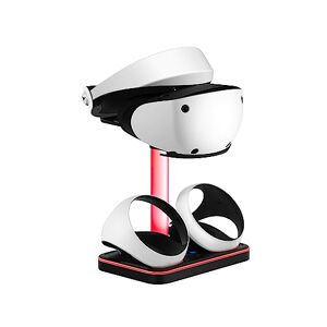 Generic Base de Carga magnética con luz RGB para PS5 VR2 VR2 Gafas Auriculares Soporte Cargador Base (Black)