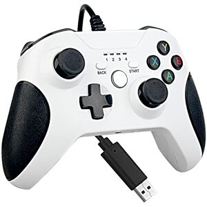 OSTENT Controlador USB con cable Joystick Gamepad para Microsoft Xbox One/Xbox One S/Windows PC portátil Color blanco