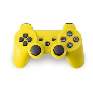 AMGGLOBAL® Yellow Portable Wireless Rechargable Bluetooth Gamepad Remote Joystick Controller Gamepad For Playstation 3 PS3