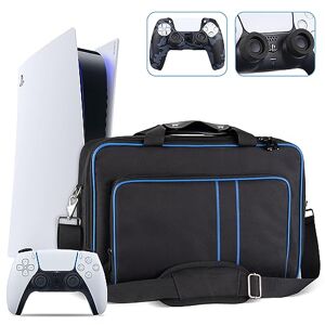 TECTINTER Bolsa PS5 Estuche PS5 Bolsa Transporte PS5 para PS5 Console Disk/Digital Edition y Mando, Estuche Transporte Protector para PS5 Accesorios,PS5 Mando La Piel*1 Incluido