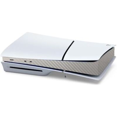 Generic Pegatina Franja Central Centro de acogida calcomanías para Sony PS5 Slim consola, la piel pegatinas cubierta resistente a los arañazos película de protección de la tira (Fibra de carbono plata) Generic Pegatina Franja Central Centro de acogida calcomanías para Sony PS5 Slim consola, la piel pegatinas cubierta resistente a los arañazos película de protección de la tira (Fibra de carbono plata)