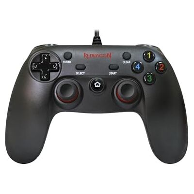 Redragon G807 Gamepad, PC Game Controller, Joystick con doble vibración, Saturn, para Windows PC, PS3, Playstation, Android, Xbox 360 Redragon G807 Gamepad, PC Game Controller, Joystick con doble vibración, Saturn, para Windows PC, PS3, Playstation, Android, Xbox 360