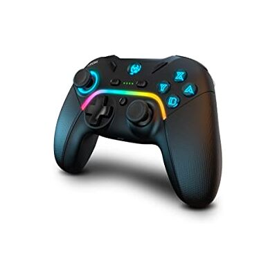 KROM KAYROS Mando inalámbrico RGB con botones configurables, macros y soporte para smartphone – Compatible con PC, Nintendo Switch, Android e iOS, color negro KROM KAYROS Mando inalámbrico RGB con botones configurables, macros y soporte para smartphone – Compatible con PC, Nintendo Switch, Android e iOS, color negro