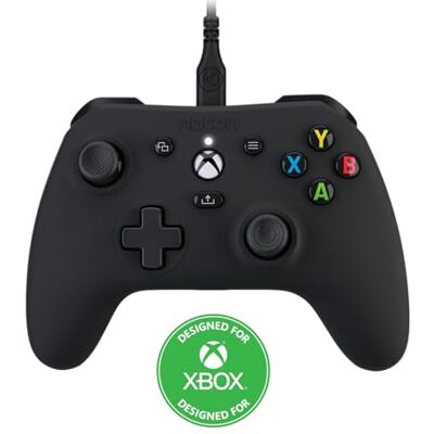 Nacon Evol-X Pro Wired Controller Officially Licensed for Xbox Series X S, Xbox One, and PC Mappable Back Buttons -Dual Vibration Motors -3.5mm Audio Jack Soft-Touch Black Nacon Evol-X Pro Wired Controller Officially Licensed for Xbox Series X S, Xbox One, and PC Mappable Back Buttons -Dual Vibration Motors -3.5mm Audio Jack Soft-Touch Black