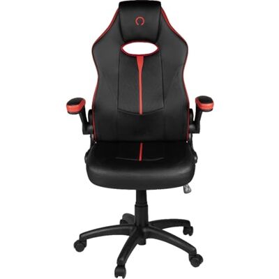 Konix Silla de Oficina Gaming Omega Inclinación del Asiento de 15° Revestimiento de Cuero sintético PVC Negro y Rojo Konix Silla de Oficina Gaming Omega Inclinación del Asiento de 15° Revestimiento de Cuero sintético PVC Negro y Rojo