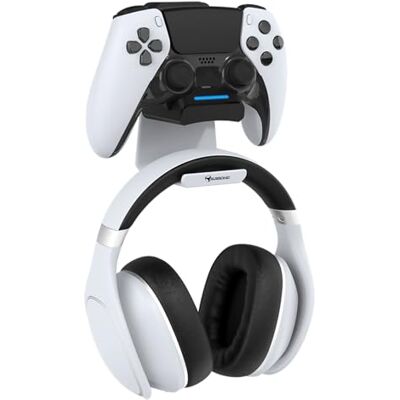 Subsonic Cargador de Mando PS5, estación de Carga compacta para Mando Dualsense con Soporte para Auriculares de Juego Subsonic Cargador de Mando PS5, estación de Carga compacta para Mando Dualsense con Soporte para Auriculares de Juego