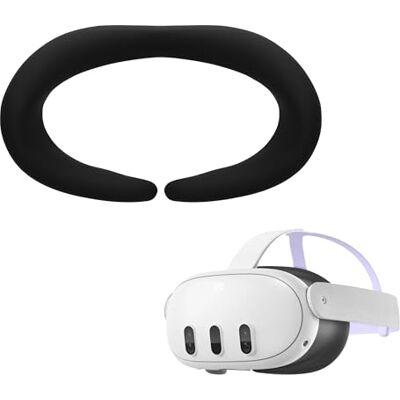 kwmobile Carcasa de Silicona para Gafas VR Compatibles con Lentes VR Meta Quest 3 funda Cobertor RV negro kwmobile Carcasa de Silicona para Gafas VR Compatibles con Lentes VR Meta Quest 3 funda Cobertor RV negro