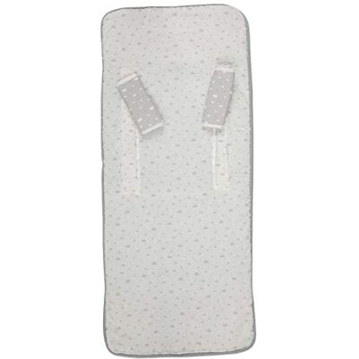 Babyline Colchoneta Bebé Silla + Cubrearneses Regalo, Hipersuave, Hipoalergénica, Tejido 3D Transpirable. (Nubes Gris) Babyline Colchoneta Bebé Silla + Cubrearneses Regalo, Hipersuave, Hipoalergénica, Tejido 3D Transpirable. (Nubes Gris)