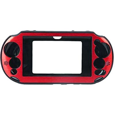 OSTENT Funda Protectora de Piel de Aluminio Metalizada Colorida Compatible con Sony PS Vita PSV PCH-2000 Color Rojo OSTENT Funda Protectora de Piel de Aluminio Metalizada Colorida Compatible con Sony PS Vita PSV PCH-2000 Color Rojo