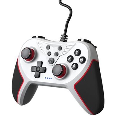 Genérico Mando con cable para Switch/OLED/ PC/ordenador/portátil Gamepad con cable para jugar PC Game Controller Joystick (Blanco) Genérico Mando con cable para Switch/OLED/ PC/ordenador/portátil Gamepad con cable para jugar PC Game Controller Joystick (Blanco)