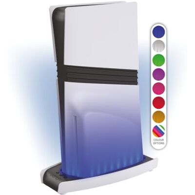 Venom Soporte LED para consola PS5 Slim y Pro (PS5) soporte consola ps5, iluminacion led, soporte vertical, ps5 slim, ps5 pro, base estable, escritorio Venom Soporte LED para consola PS5 Slim y Pro (PS5) soporte consola ps5, iluminacion led, soporte vertical, ps5 slim, ps5 pro, base estable, escritorio