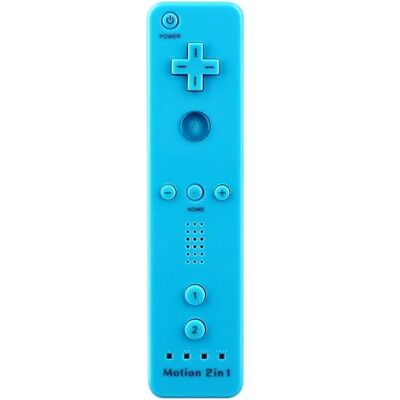 OSTENT Controlador remoto 2 en 1 incorporado en Motion Plus Compatible con consola Nintendo Wii Color del juego (Blue) OSTENT Controlador remoto 2 en 1 incorporado en Motion Plus Compatible con consola Nintendo Wii Color del juego (Blue)