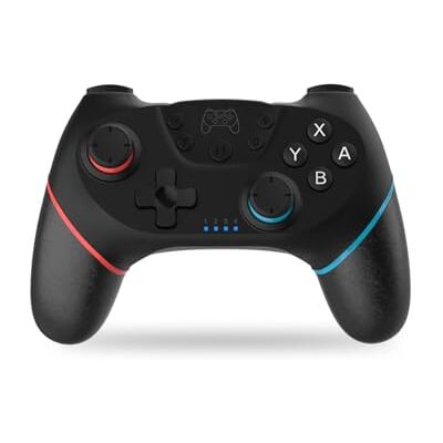 NK Mando Switch Inalámbrico Switch/OLED/Lite/Pro con Función Wake, Ajustes Macro,Bluetooth, 6 ejes, Función Turbo, Dual Shock Doble Vibración, LED Indicadores Color Negro (Rojo y Azul) NK Mando Switch Inalámbrico Switch/OLED/Lite/Pro con Función Wake, Ajustes Macro,Bluetooth, 6 ejes, Función Turbo, Dual Shock Doble Vibración, LED Indicadores Color Negro (Rojo y Azul)