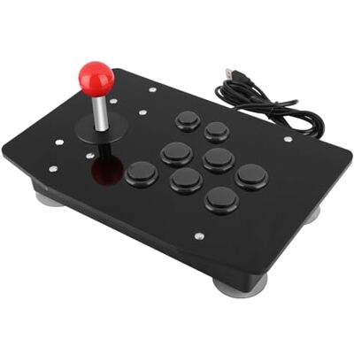 Bewinner PC Controller, Rocker Game Joystick Controlador de la manija del Juego de 8 Botones con ventosas Grandes de 50 mm de Tipo Fijo, Botones Tipo Tarjeta 3D Reproducción clásica Bewinner PC Controller, Rocker Game Joystick Controlador de la manija del Juego de 8 Botones con ventosas Grandes de 50 mm de Tipo Fijo, Botones Tipo Tarjeta 3D Reproducción clásica