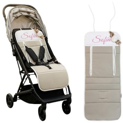 various BABY STAR Colchoneta transpirable para silla de paseo, Personalizado con nombre de su bebé bordado (C14BP) various BABY STAR Colchoneta transpirable para silla de paseo, Personalizado con nombre de su bebé bordado (C14BP)