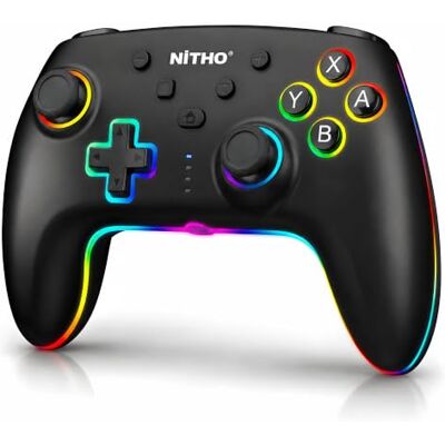 NITHO NEON DARK OPS Mando Inalámbrico Compatible con PC, Switch, Switch 2, Android y iOS, Gamepad con Gatillos Hall Effect, Turbo, Botones Programables, Sensor de Movimiento, Doble Vibración y Luz RGB NITHO NEON DARK OPS Mando Inalámbrico Compatible con PC, Switch, Switch 2, Android y iOS, Gamepad con Gatillos Hall Effect, Turbo, Botones Programables, Sensor de Movimiento, Doble Vibración y Luz RGB