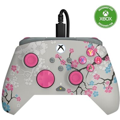 Turtle Beach Rematch Advanced Brillo Cherry Blossom Mando de juego con cable. Con licencia para Xbox con botones reemplazables, gatillos ultracortos y controles de Audio Turtle Beach Rematch Advanced Brillo Cherry Blossom Mando de juego con cable. Con licencia para Xbox con botones reemplazables, gatillos ultracortos y controles de Audio