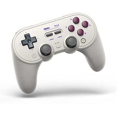 8Bitdo Controlador Bluetooth Pro 2 para Switch, PC, macOS, Android, Steam y Raspberry Pi (G Classic Edition), gris claro 8Bitdo Controlador Bluetooth Pro 2 para Switch, PC, macOS, Android, Steam y Raspberry Pi (G Classic Edition), gris claro