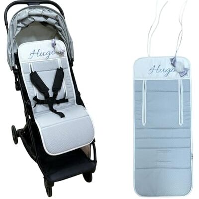 various BABY STAR Colchoneta transpirable para silla de paseo, Personalizado con nombre de su bebé bordado (C14GP) various BABY STAR Colchoneta transpirable para silla de paseo, Personalizado con nombre de su bebé bordado (C14GP)