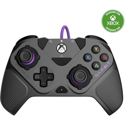Turtle Beach Victrix Gambit Prime Mando para torneos para Xbox Series X/S, Xbox One y PC. Con licencia para Xbox con gatillos Clutch Trigger de fuego rápido, botones extraíbles y aplicación de control Turtle Beach Victrix Gambit Prime Mando para torneos para Xbox Series X/S, Xbox One y PC. Con licencia para Xbox con gatillos Clutch Trigger de fuego rápido, botones extraíbles y aplicación de control