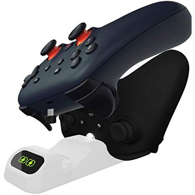 Orzly Soporte de carga para controlador PlayStation 5 DualSense, Nintendo Switch Pro y Switch 2, Xbox Series X S, Amazon, Luna, Google, Stadia, cargador dual USB-C, organizador de diseño para Orzly Soporte de carga para controlador PlayStation 5 DualSense, Nintendo Switch Pro y Switch 2, Xbox Series X S, Amazon, Luna, Google, Stadia, cargador dual USB-C, organizador de diseño para