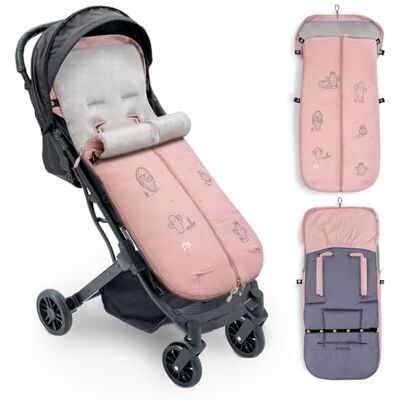 Coralina Cactus Rosa - Bolsa universal impermeable para cochecito 46x105cm Coralina Cactus Rosa - Bolsa universal impermeable para cochecito 46x105cm