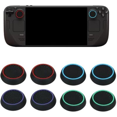 kwmobile 9x Fundas para Joystick para Valve Steam Deck Accesorios para Mando Cubiertas de Stick de Silicona multicolor kwmobile 9x Fundas para Joystick para Valve Steam Deck Accesorios para Mando Cubiertas de Stick de Silicona multicolor