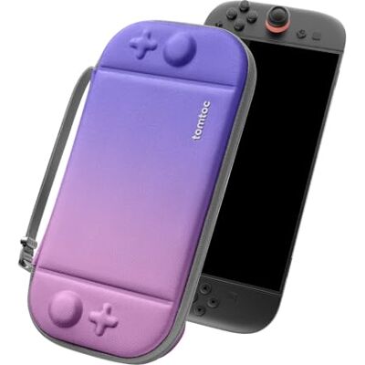 tomtoc Funda para Nintendo Switch 2 (2025), Estuche Delgado Case con 12 Cartuchos de Juego, Bolsa Viaje Transporte Portátil rígido para Consola con Patente Original y protección de Grado Militar tomtoc Funda para Nintendo Switch 2 (2025), Estuche Delgado Case con 12 Cartuchos de Juego, Bolsa Viaje Transporte Portátil rígido para Consola con Patente Original y protección de Grado Militar