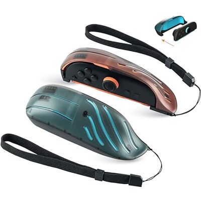 NITHO Grip Ratón Compatible con Mandos Switch 2, Empuñadura Ergonómica para Modo Ratón y Juegos FPS con Correa de Muñeca, Accesorio Gaming para Switch 2 (Set de 2, Azul y Naranja) NITHO Grip Ratón Compatible con Mandos Switch 2, Empuñadura Ergonómica para Modo Ratón y Juegos FPS con Correa de Muñeca, Accesorio Gaming para Switch 2 (Set de 2, Azul y Naranja)