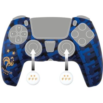 Konix FFF Funda de protección para Mando DualSense PS5 Silicona Joysticks con Agarre Diseño 2 Estrellas Azul y Negro Konix FFF Funda de protección para Mando DualSense PS5 Silicona Joysticks con Agarre Diseño 2 Estrellas Azul y Negro