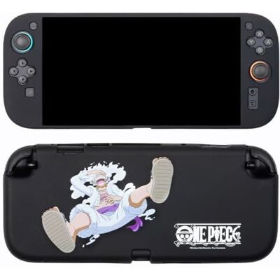 Konix One Piece Funda de protección para consola Nintendo Switch 2 Silicona antideslizante Antigolpes Antirrayas Diseño Luffy Gear 5 Negro Konix One Piece Funda de protección para consola Nintendo Switch 2 Silicona antideslizante Antigolpes Antirrayas Diseño Luffy Gear 5 Negro